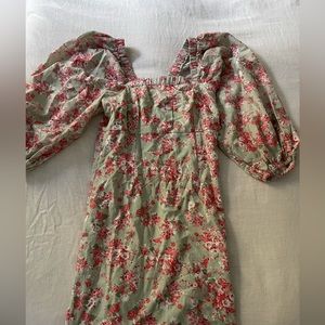 Anthropologie puff sleeve mini dress